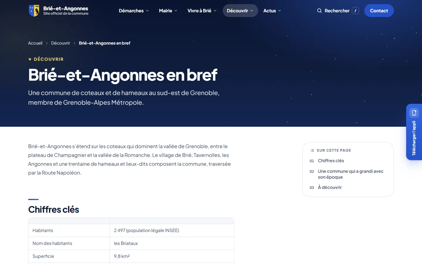 Brié-et-Angonnes en bref, avec ses chiffres clés