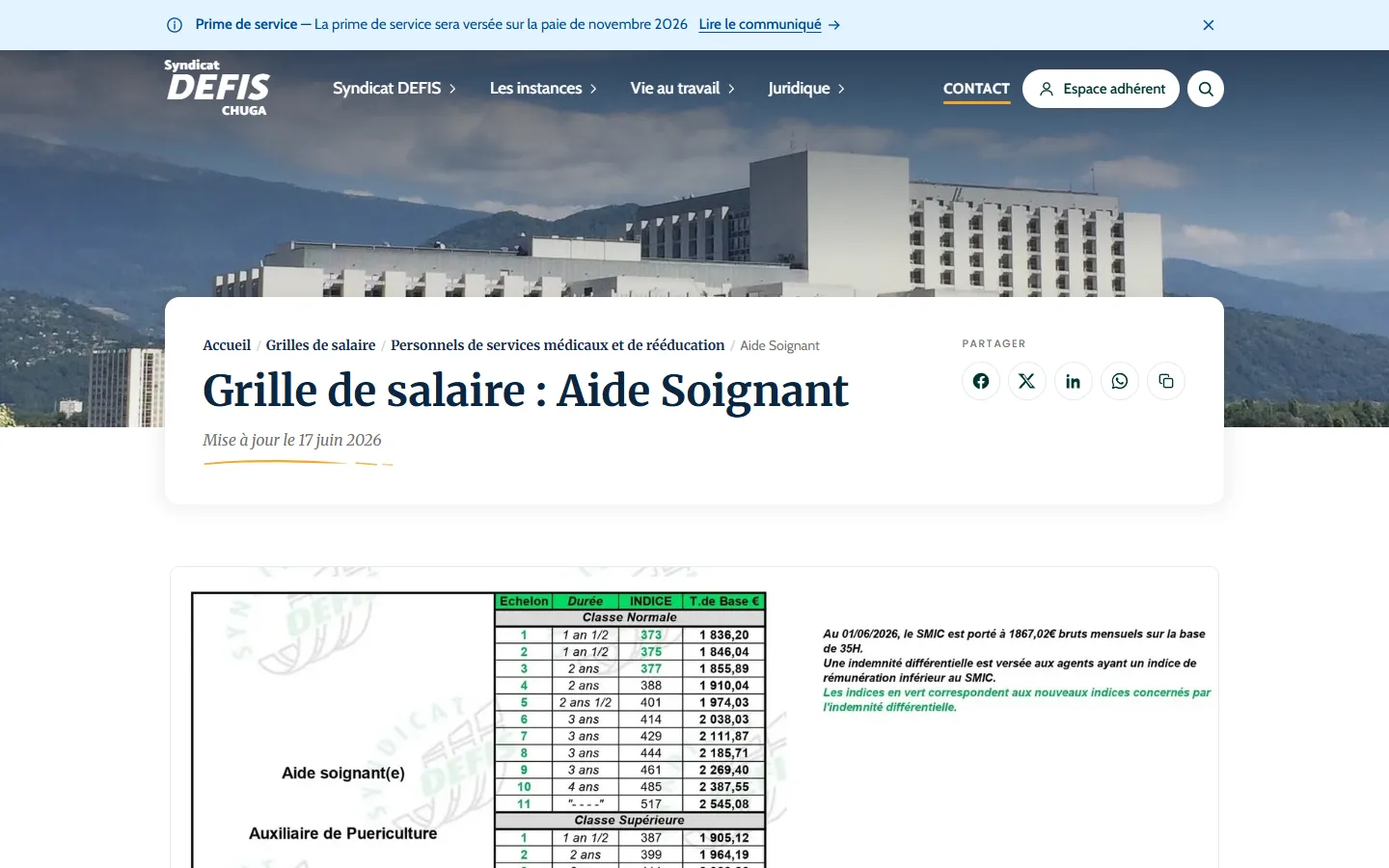 Une grille de salaire, lisible et imprimable